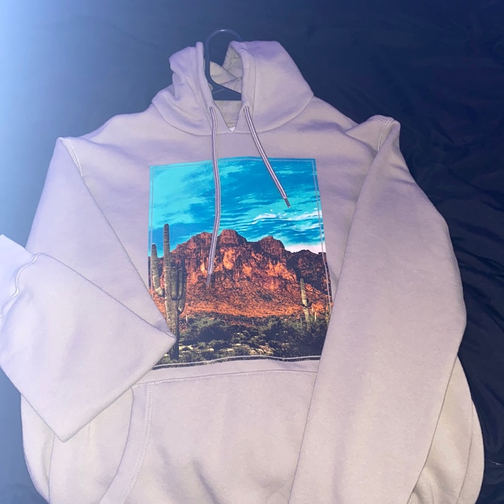 tan hoodie